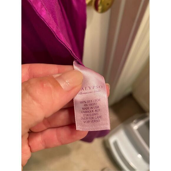 Calypso St. Barth Julia Wrap Dress Pink XS 100% Silk - Picture 5 of 5